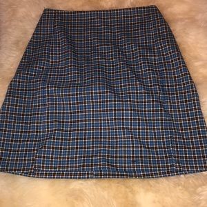 Plad blue and orange brandy Melville skirt os